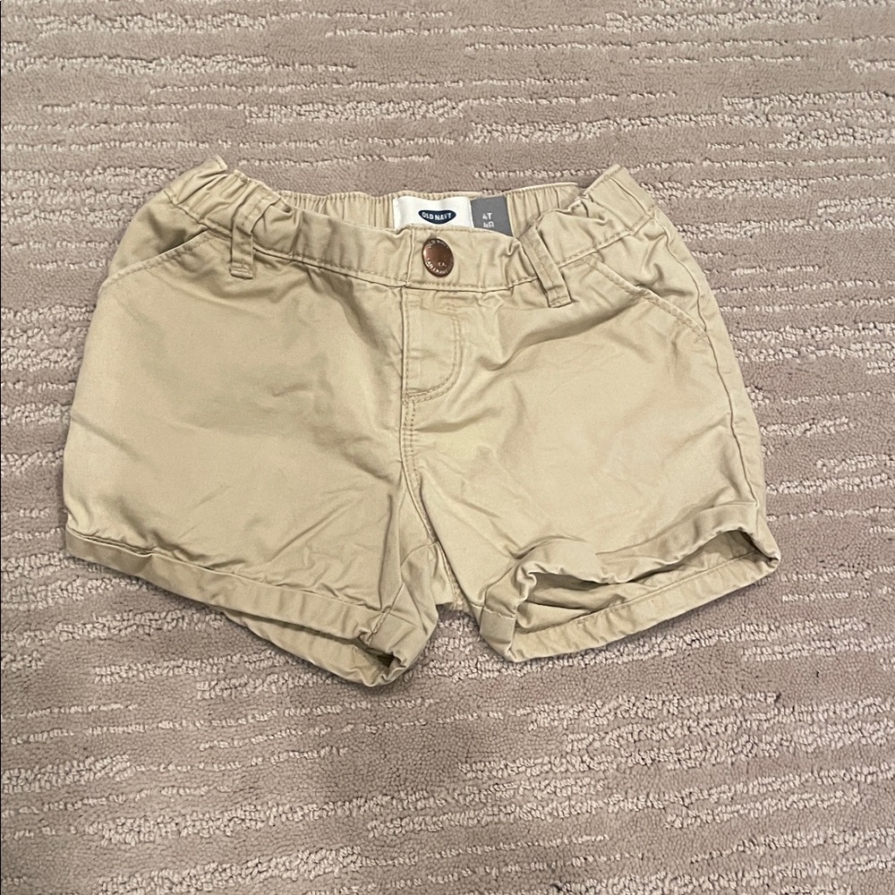 *5 for $20* Old Navy Tan Roll-Cuff Shorts 4T